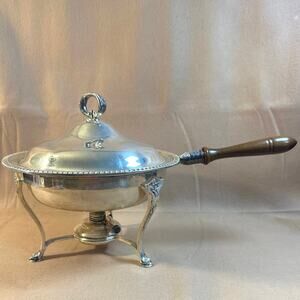 Gorham silver-plated chafing dish high-quality late Victorian style food warmer